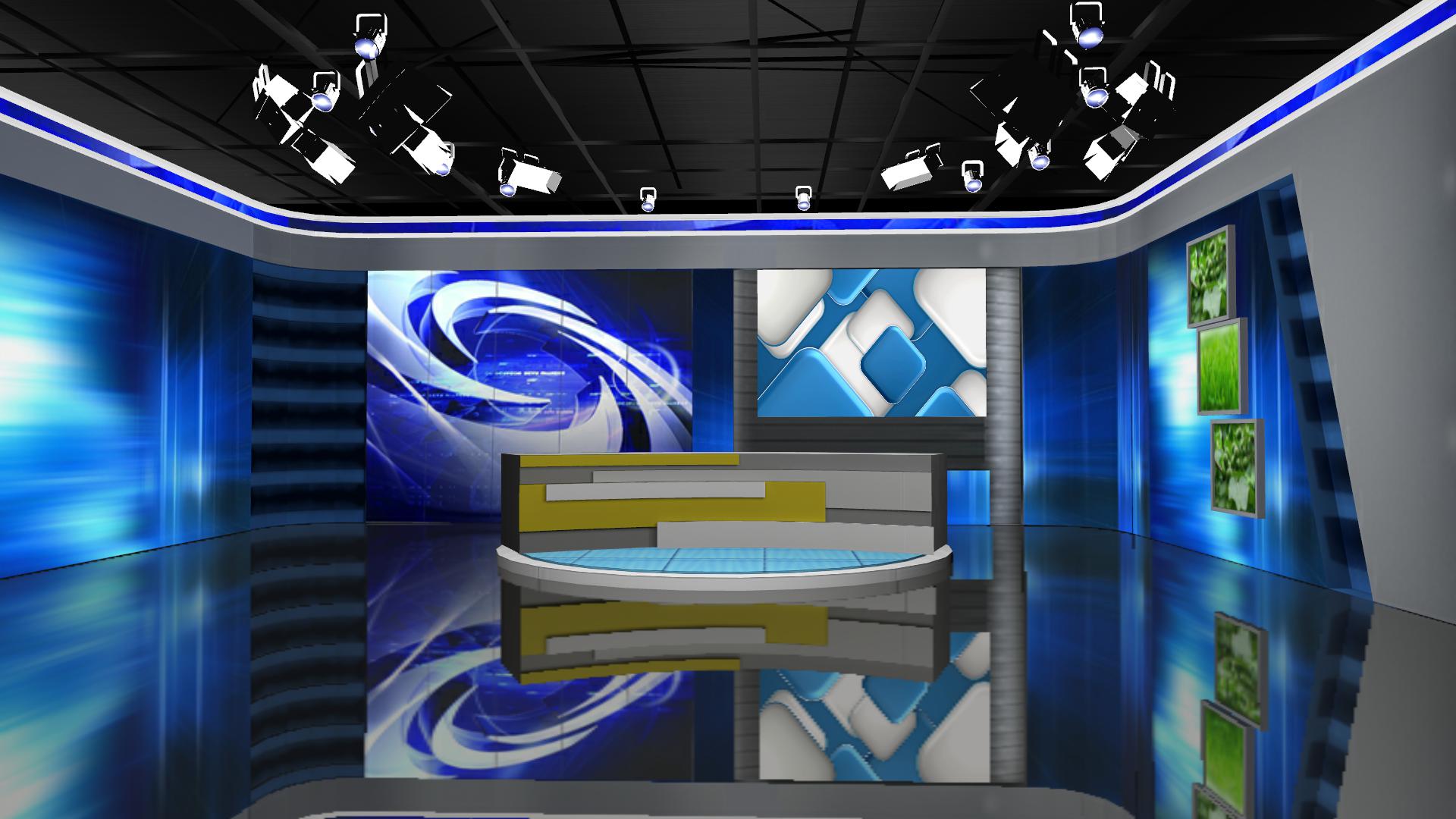 蓝色期待新闻直播间模板